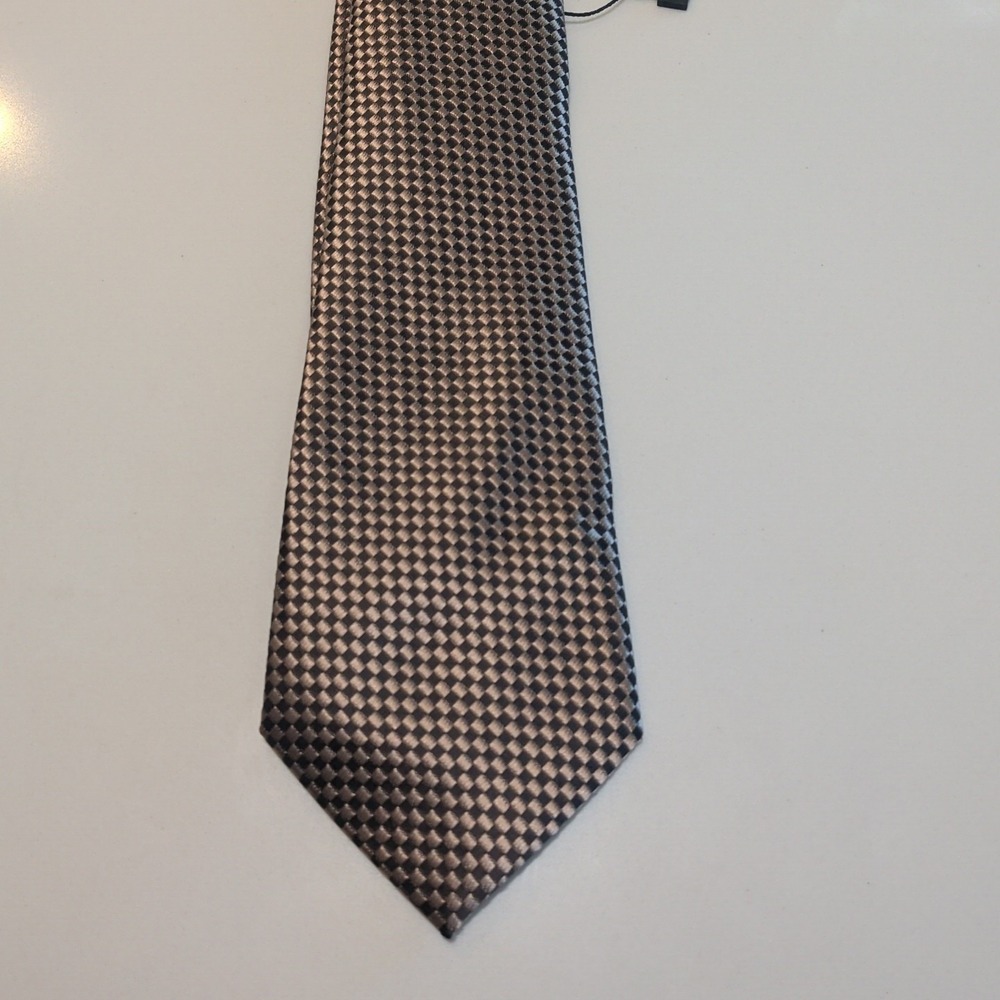 Twenty Dollar Tie Gold Geometric Pattern Silk Tie